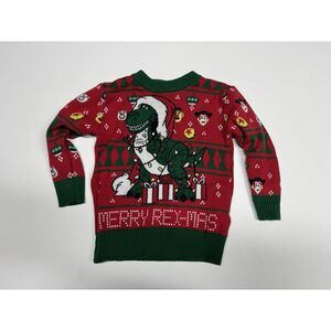 Mad Engine Toy Story Merry Rex-mas Christmas Sweater‎ Red Baby Boys size 12M